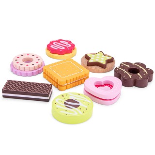 Dienblad met 8 koekjes en ovenwant